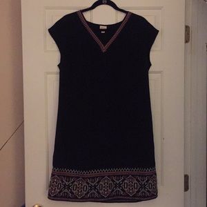 Black dress with fun pattern